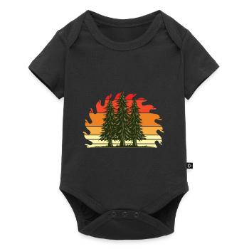 Chainsaw axe forester lumberjath saw chain - Baby Premium short-sleeve bodysuit - black - Front