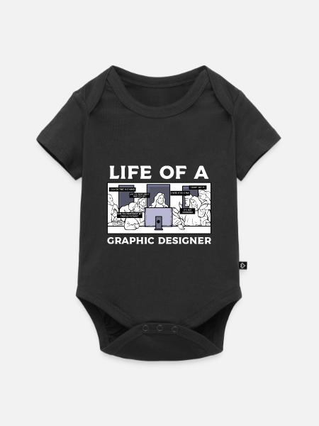 Graphiste designer graphique designer artiste - Body à manches courtes Premium Bébé - noir