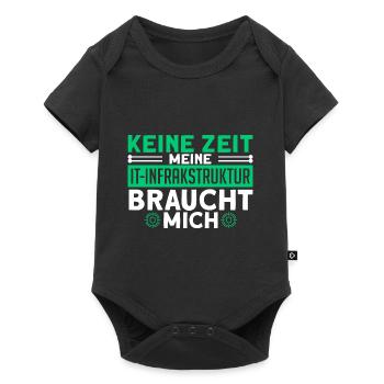 Programmierer Systemadministrator Fachinformatiker - Baby Premium Kurzarmbody - Schwarz - Vorne