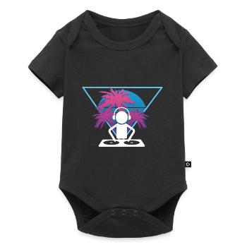 DJ Mischpult Musikproduzent Discjockey Techno DJ M - Baby Premium Kurzarmbody - Schwarz - Vorne