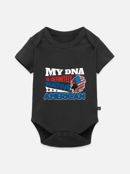 MON ADN EST DÉFINITIVEMENT DES CADEAUX AMÉRINDIENS - Body à manches courtes Premium Bébé - noir