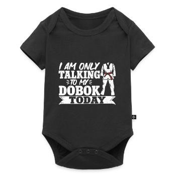 TKD Korean Martial Arts Tae Kwon - Baby Premium Kurzarmbody - Schwarz - Vorne