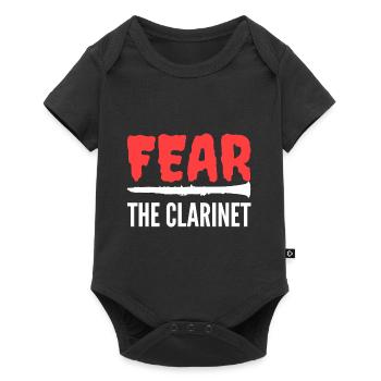 Peur du poison des musiciens de clarinette - Body à manches courtes Premium Bébé - noir - Devant