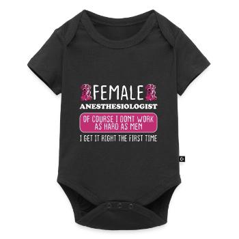 Anesthésiste femme Bien faire les choses La première - Body à manches courtes Premium Bébé - noir - Devant