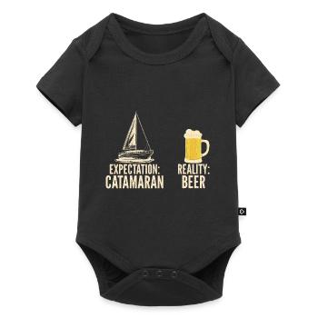 Catamaran sailing - Baby Premium short-sleeve bodysuit - black - Front