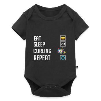 Curling Sports Game Player Curling Stones Ice - Baby Premium short-sleeve bodysuit - black - Front
