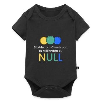 Stablecoin Crash zu NULL - Baby Premium Kurzarmbody - Schwarz - Vorne