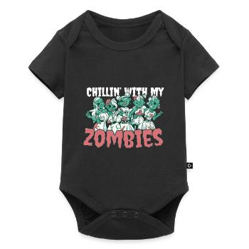 Chillin' Avec Mes Zombies Infirmière Costume d’Halloween - Body à manches courtes Premium Bébé - noir - Devant