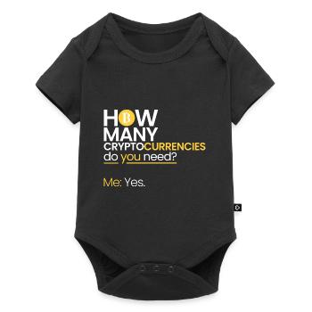 Combien de crypto-monnaies? - Body à manches courtes Premium Bébé - noir - Devant