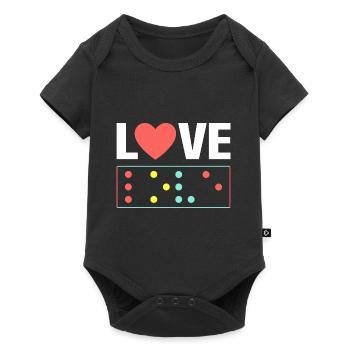 Love Braille - Baby Premium short-sleeve bodysuit - black - Front