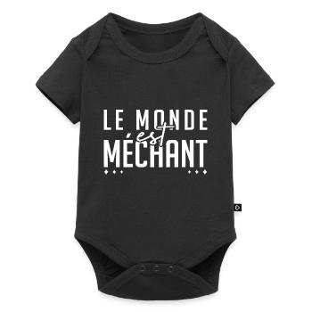 Le monde est méchant - Body à manches courtes Premium Bébé - noir - Devant