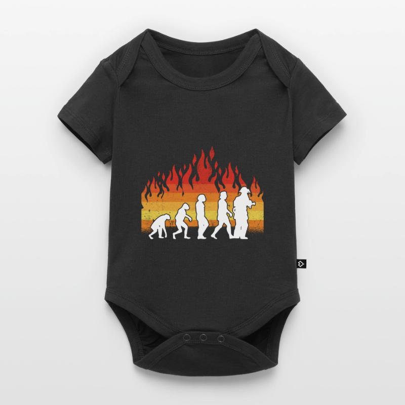 Evolution Firefighter Retro Firefighter Profession Baby Premium short-sleeve bodysuit
