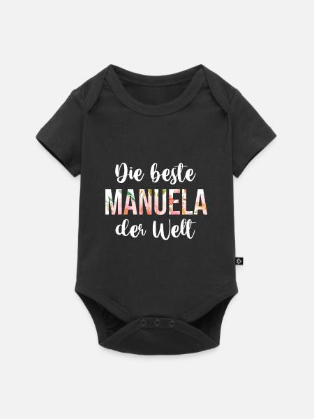 Manuela - Baby Premium Kurzarmbody - Schwarz