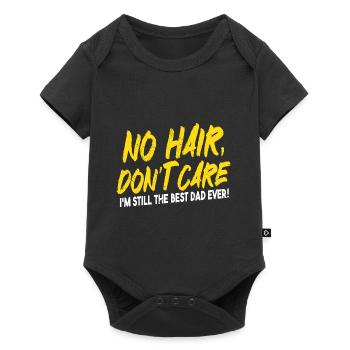 Papa Papa Dad Blagues Cadeau Fête des Pères - Body à manches courtes Premium Bébé - noir - Devant