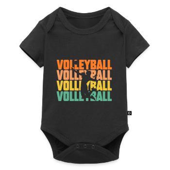 Joueur de volley-ball Volley-ball - Body à manches courtes Premium Bébé - noir - Devant