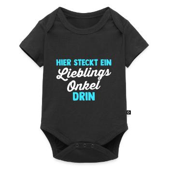 Patenonkel Onkel - Baby Premium Kurzarmbody - Schwarz - Vorne