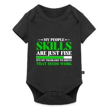 Tolerance To Idiots Needs Work Sassy - Baby Premium short-sleeve bodysuit - black - Front