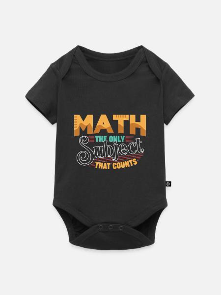 Les maths sont la seule matière qui compte - Body à manches courtes Premium Bébé - noir