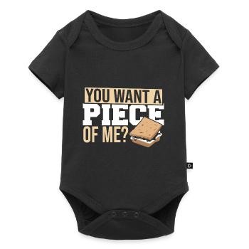 Drôle tu veux un morceau de moi Marshmallow Smore Cam - Body à manches courtes Premium Bébé - noir - Devant