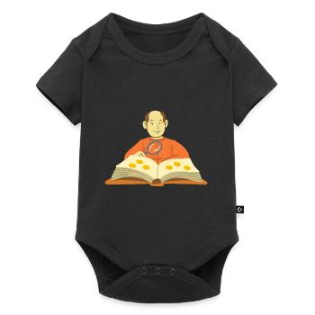 Münzsammler liest sein Album - Baby Premium Kurzarmbody - Schwarz - Vorne