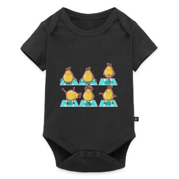 Yoga de la poire - Body à manches courtes Premium Bébé - noir - Devant