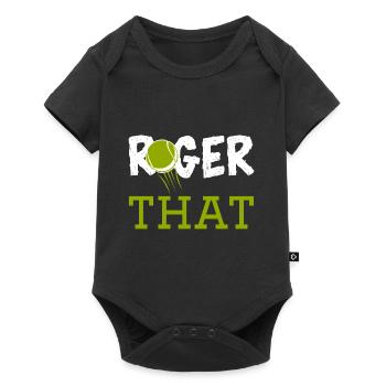 Roger That - Baby Premium Kurzarmbody - Schwarz - Vorne
