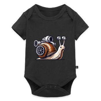 Auto Turbolader Schnecke - Baby Premium Kurzarmbody - Schwarz - Vorne