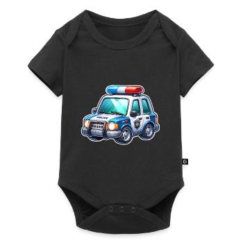 Polizei - Baby Premium Kurzarmbody - Schwarz - Vorne