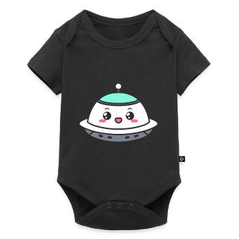 flying saucer - Baby Premium short-sleeve bodysuit - black - Front