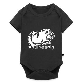 Funny Guinea Pig Hashtag - Baby Premium short-sleeve bodysuit - black - Front