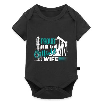 Oilfield Worker Proud To Be An Oilfield Wife - Baby Premium short-sleeve bodysuit - black - Front