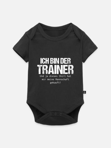 Fußballtrainer, Geschenk, Fußball-Sprüche - Baby Premium Kurzarmbody - Schwarz