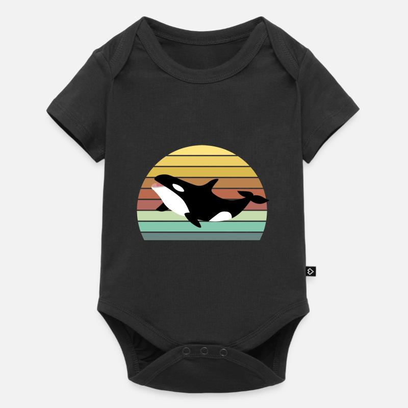 Orque - Body à manches courtes Premium Bébé - noir