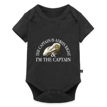 The captain is always right | I am the captain - Baby Premium short-sleeve bodysuit - black - Front