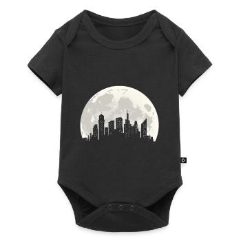 Ville et Lune Silhouette - Body à manches courtes Premium Bébé - noir - Devant