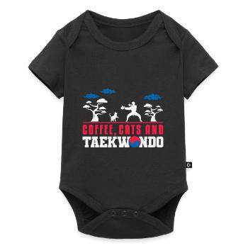 TKD Korean Martial Arts Tae Kwon - Baby Premium Kurzarmbody - Schwarz - Vorne