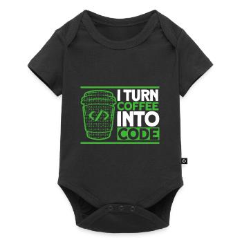 I Turn Coffee Into Code Software-Entwickler - Baby Premium Kurzarmbody - Schwarz - Vorne