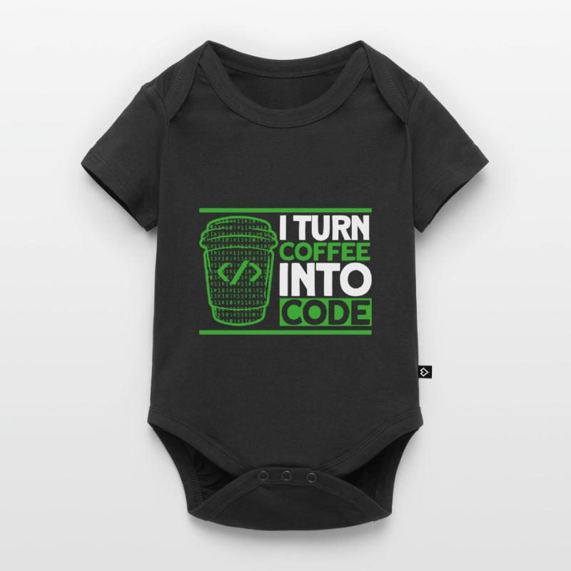 I Turn Coffee Into Code Software Developer Baby Premium short-sleeve bodysuit