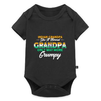 Indien Indische Wurzeln Geschenk - Baby Premium Kurzarmbody - Schwarz - Vorne