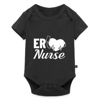 Emergency Department Emergency Nurse First Aid - Baby Premium short-sleeve bodysuit - black - Front