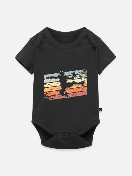 Handball Handballer - Baby Premium Kurzarmbody - Schwarz