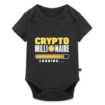 Crypro Millionare Loading Cryptocurrency Trading - Baby Premium Kurzarmbody - Schwarz - Vorne