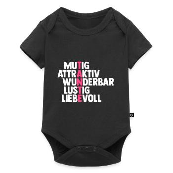 Patentante Tante - Baby Premium Kurzarmbody - Schwarz - Vorne