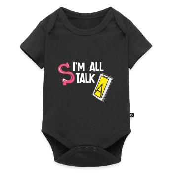 Ich bin nur am Reden - Baby Premium Kurzarmbody - Schwarz - Vorne