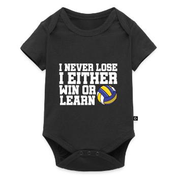 Volleyball Sports Funny I Never Lose I Either Win - Baby Premium short-sleeve bodysuit - black - Front