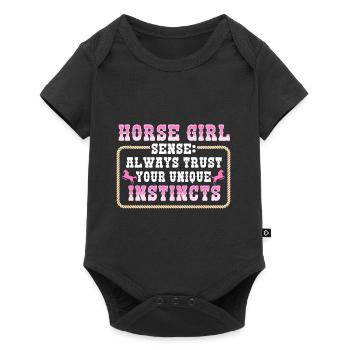 Horse Girl Sense Always Trust Your Unique Instinct - Baby Premium short-sleeve bodysuit - black - Front