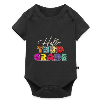 Teacher Hello Third Grade - Baby Premium short-sleeve bodysuit - black - Front