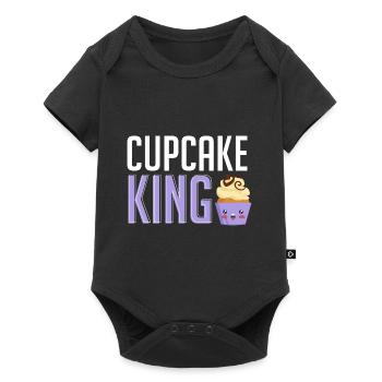 Cupcake King Baking Baker Pastry Chef Men - Baby Premium short-sleeve bodysuit - black - Front