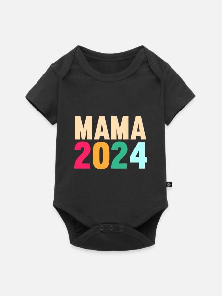 Werdende Mama 2024 - Baby Premium Kurzarmbody - Schwarz