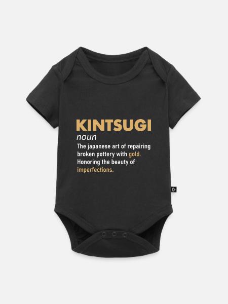 Kintsugi Kintsukuroi Imperfect Japanese Art - Baby Premium short-sleeve bodysuit - black